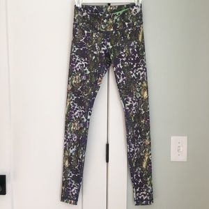 Lululemon Wunder Under Purple Floral Tight